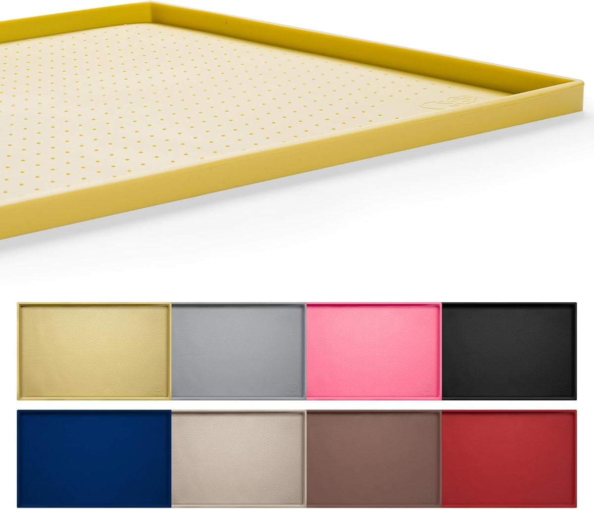Hubulk Dog Feeding Mat,100% Waterproof Food Grade Silicone Pet Food and Water Bowl