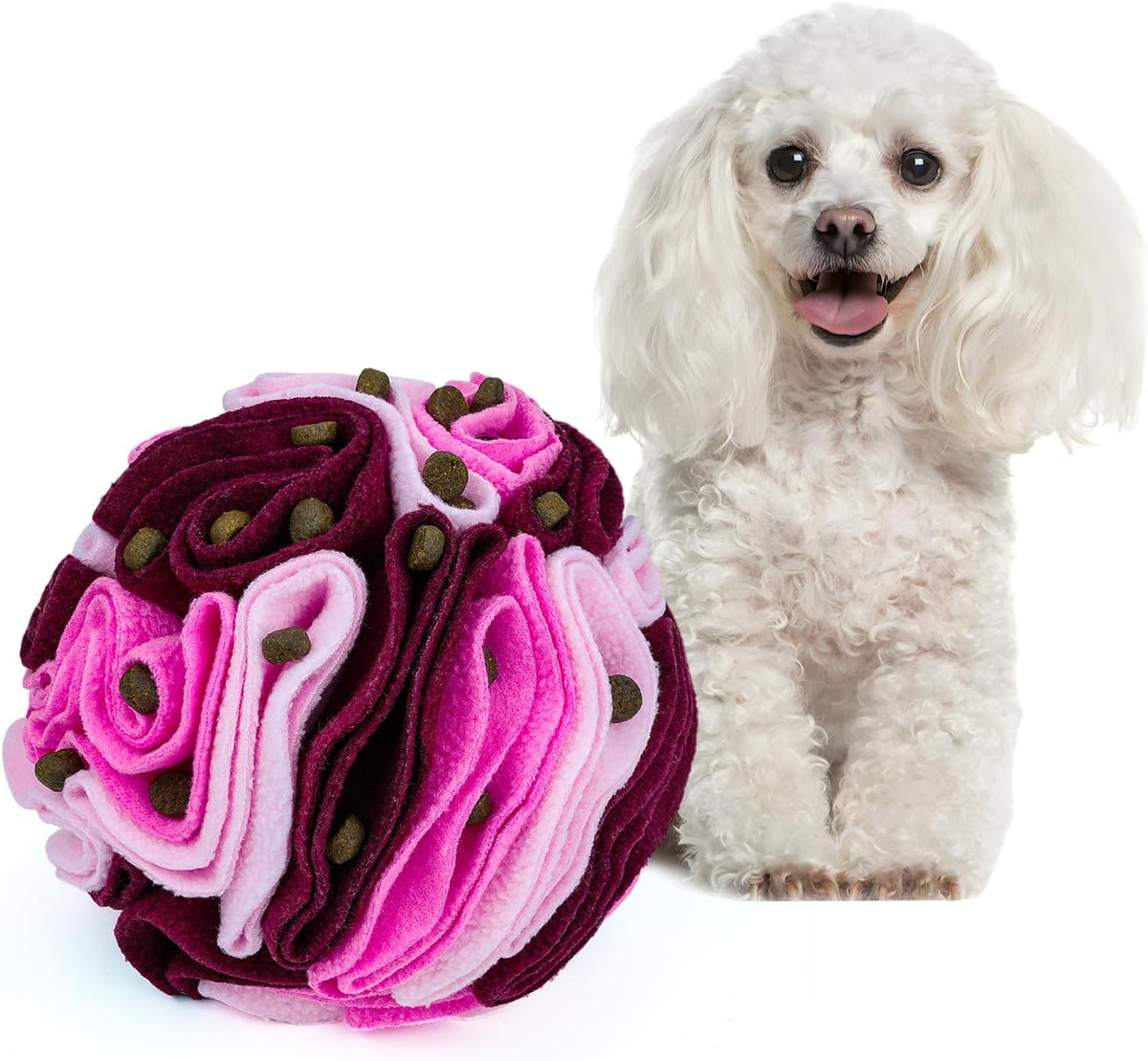 Pet Snuffle Ball, Puzzle Sniffing Interactive Dog Ball for Blind Dogs Training Stress Relief Dog