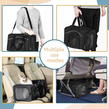 Petsfit Two-Way Placement Pet Carrier Airline Approved, Cat Carriers for Kittens