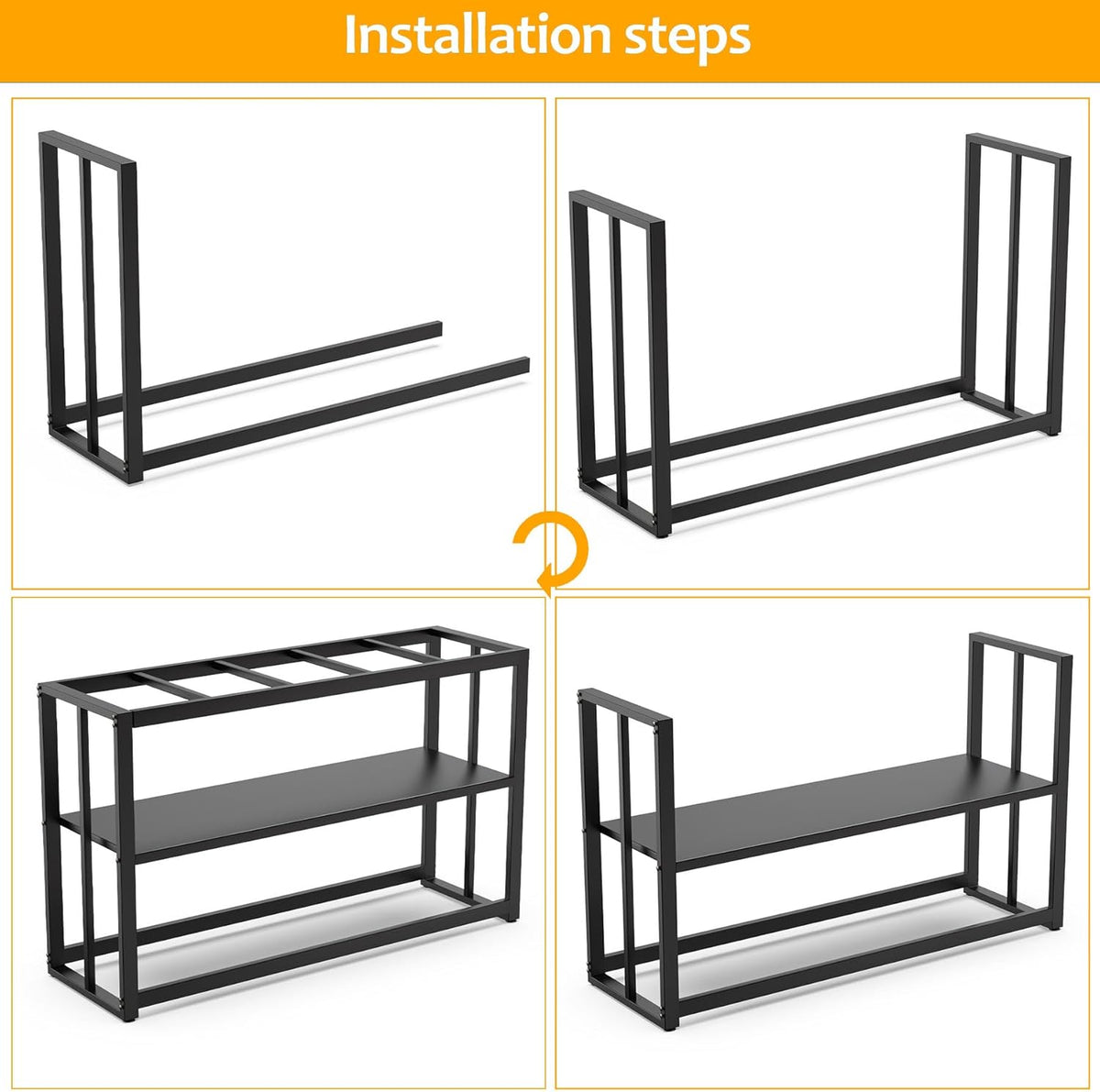 Akenow 55-75 Gallon Fish Tank Stand with Storage Shelf, 48.5 x14.9 x 29.2 Inch Aquarium Stand