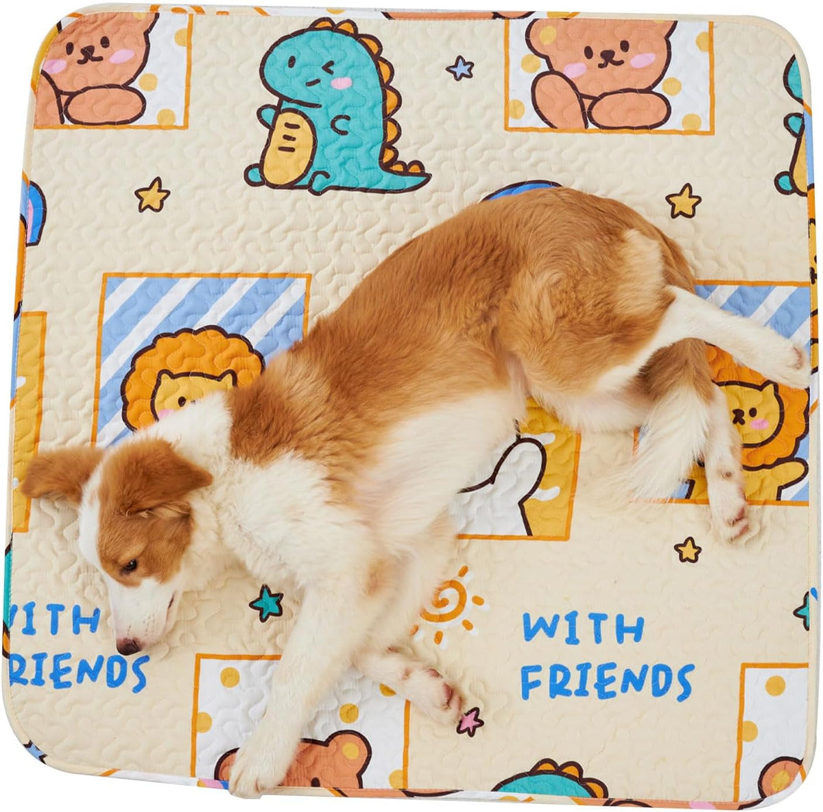 PJYuCien Washable Dog Playpen Mat, 36”x 36”, Leak-Proof Reusable Puppy Pee Pads, Non-Slip Pee Mat