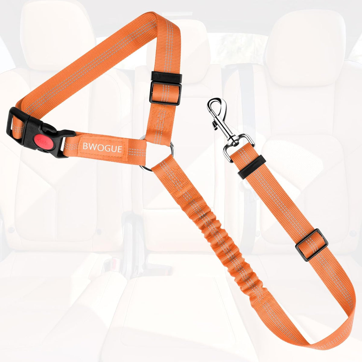 BWOGUE Pet Dog Cat Seat Belts, Car Headrest Restraint Adjustable Safety Leads Vehicle Seatbelt