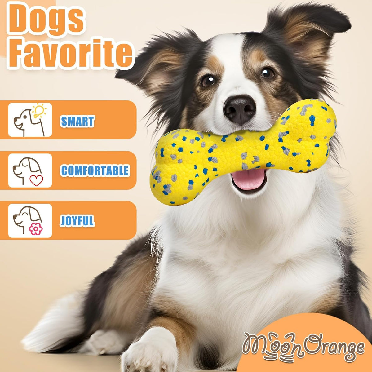 2Pcs Upgrade Bone Dog Balls+Rugby Dogs Toys for Aggressive Chewers, Indestructible Tennis Balls for