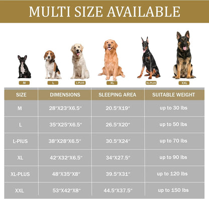 Bedfolks Orthopedic Dog Bed, Waterproof Dog Sofa Bed for Extra Large Dogs, Egg Foam Pet Couch Bed