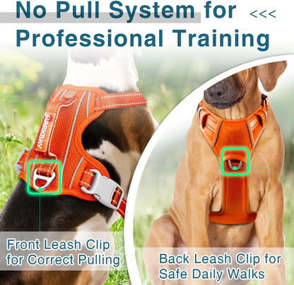 BARKBAY Dog Harness No Pull with ID Tag Pocket - Heavy Duty, Reflective, Easy Control for Large