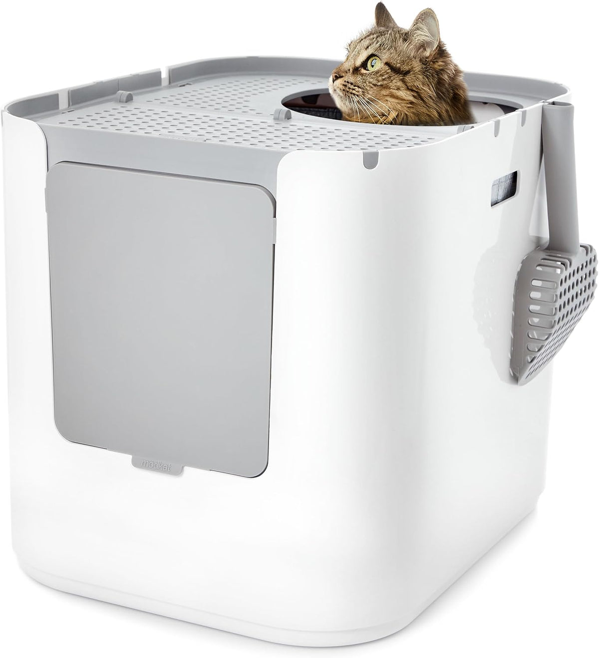 Modkat® XL Litter Box, Top or Front-Entry Configurable, Full Height Seamless Base, Reusable Litter