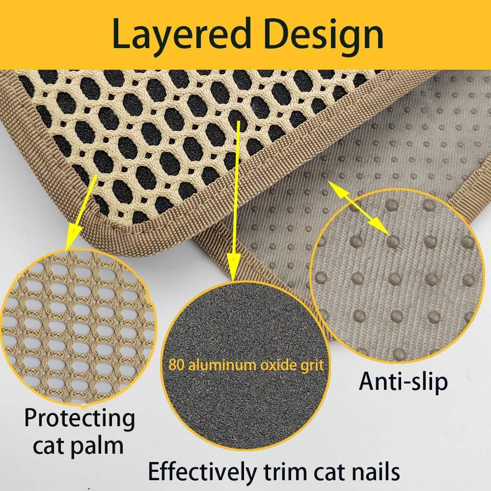 Cat Nail File Scratcher Wrapped Around Cat Scratching Post, 14.81x11.12 Inches, Cat Scratch Pad