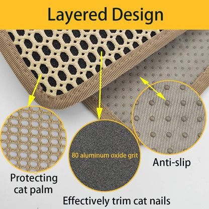 Cat Nail File Scratcher Wrapped Around Cat Scratching Post, 14.81x11.12 Inches, Cat Scratch Pad