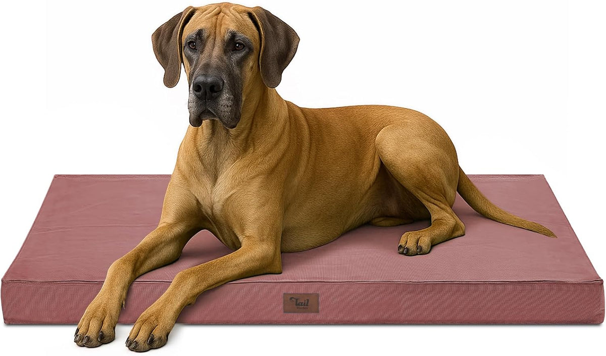 Outdoor Extra Large Dog Bed, Jumbo Waterproof Dog Bed for Large Dogs, Orthopedic Egg Foam Pet Bed
