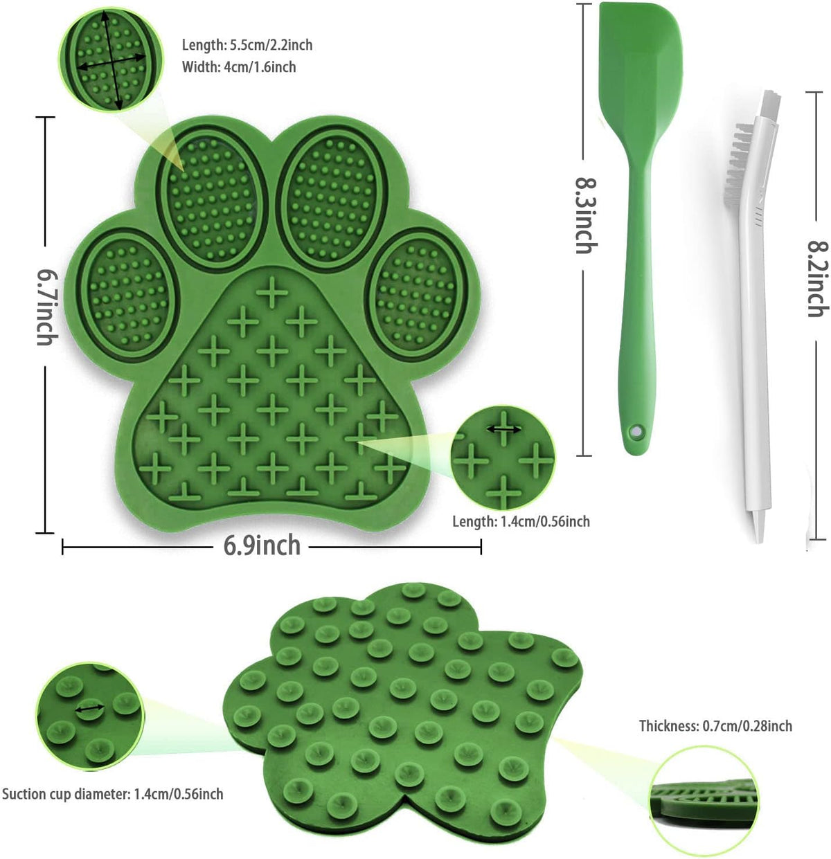 Lick Mat for Dogs and Cats, Premium Lick Pad with Suction Cups,Dog Slow Feeder Dowl Mat for Bathing