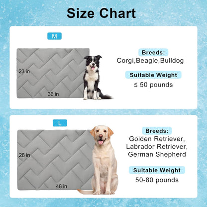 BEAUTYZOO Dog Cooling Mat for Medium Dogs, 36"x23" Cooling Dog Bed Washable, Foldable Cat Ice Cool
