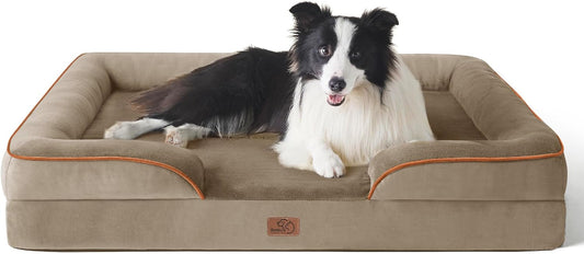 Bedsure Orthopedic Dog Beds Large Sized Dog - Washable Large Dog Cat Bed Waterproof, Comfort Dogs