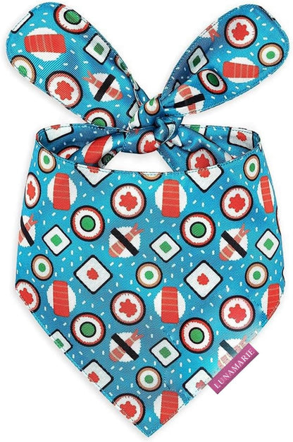 LunaMarie - Luxury Pet Birthday Bandanas -Premium & Silky Poly Fabric | 100% Handmade | Custom