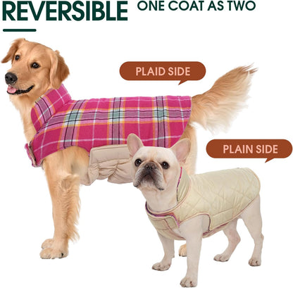 Kuoser Warm Dog Coat, Waterproof Dog Jacket for Extra Large Dogs, Adjustable Durable XXL Doggie