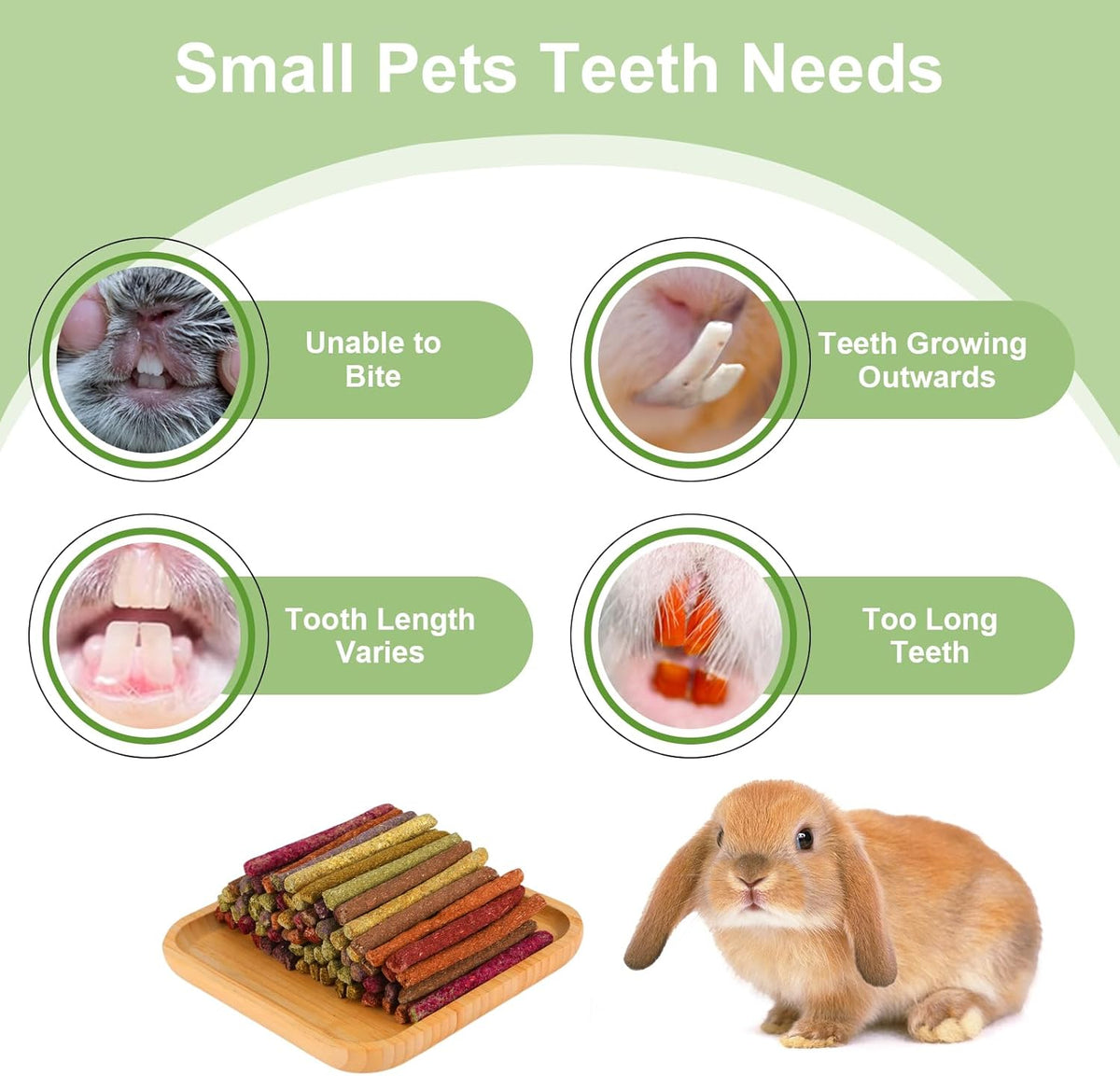 70PCS Rabbit Chew Sticks, Bunny Guinea Pig Toys for Teeth Natural Timothy Hay Sticks for Rabbit