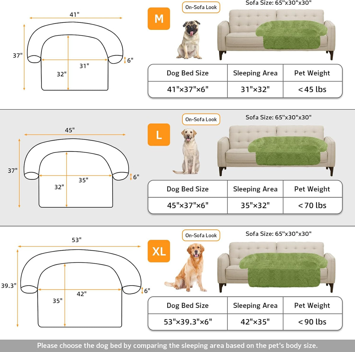 GGIB Calming Dog Bed Fluffy Plush Dog Mat for Furniture Protector with Removable Washable Cover for