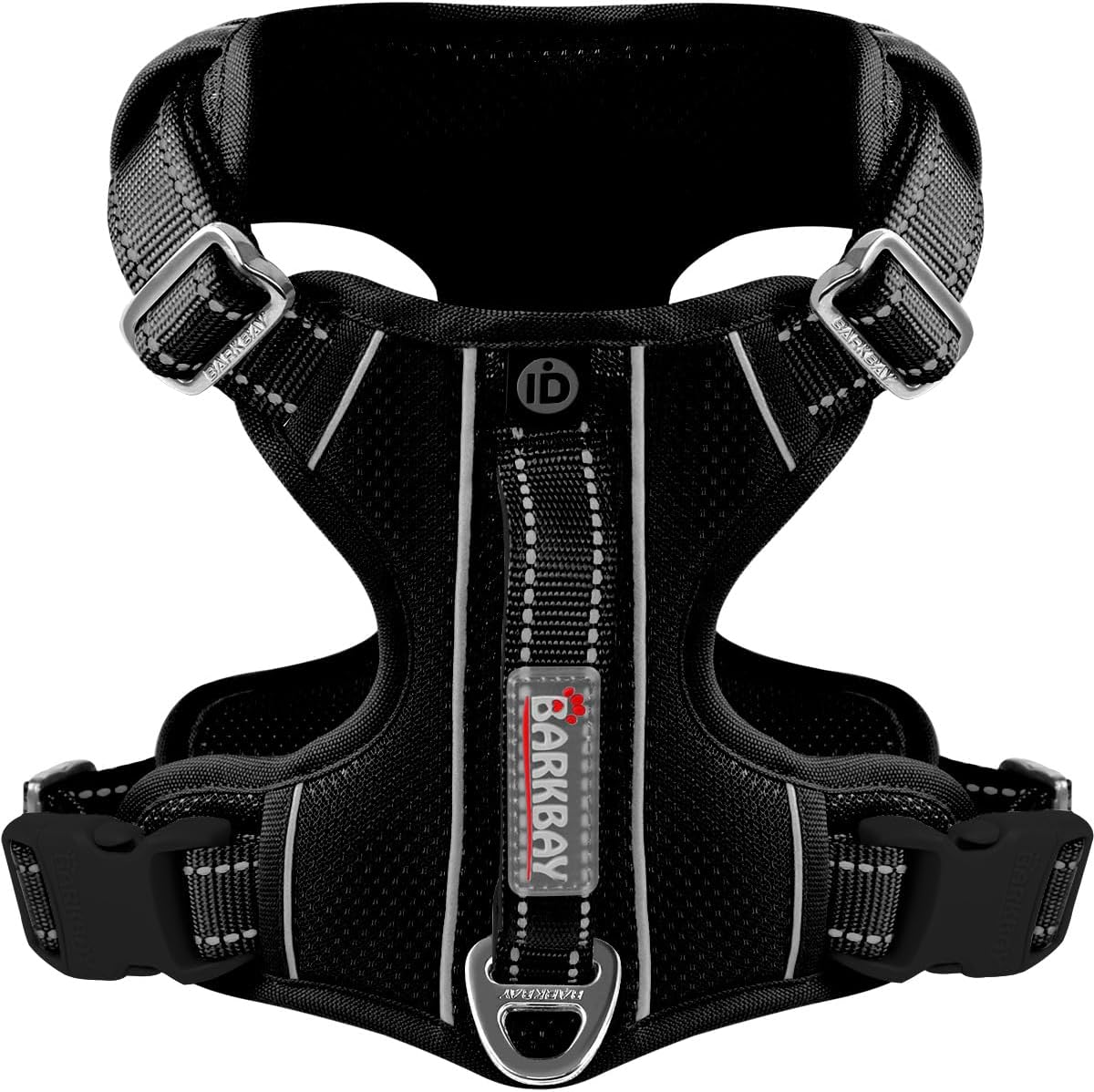 BARKBAY Dog Harness No Pull with ID Tag Pocket - Heavy Duty, Reflective, Easy Control for Large