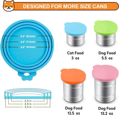 2 Pack Pet Food Can Covers, Silicone Universal Can Lids for Dog & Cat Food, BPA Free, One Fit Most