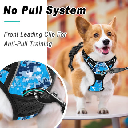 BARKBAY No Pull Dog Harness Large Step in Reflective Dog Harness with Front Clip and Easy Control