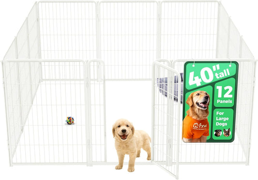 FXW Homeplus Unleashed Indoor Dog Playpen - Stress-Free and Safe Play, Heavy Duty 40 Inch 12 Wire