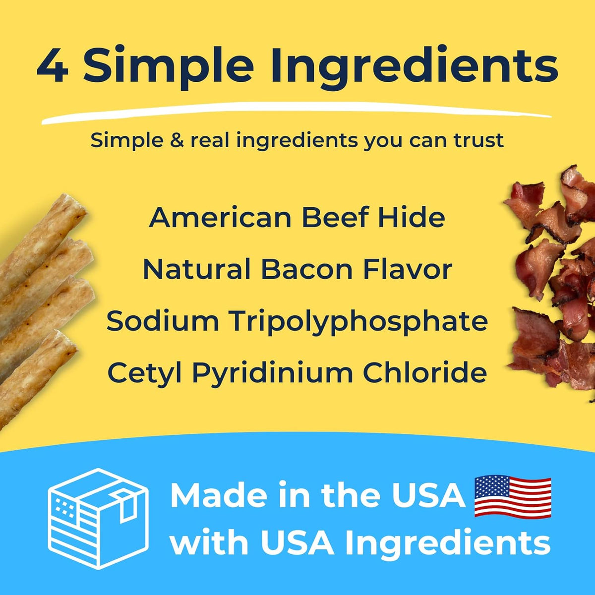 Tartar Shield Soft Rawhide Chews | Safe Dental Treats for Large Dogs | Vet VOHC Approved | Daily