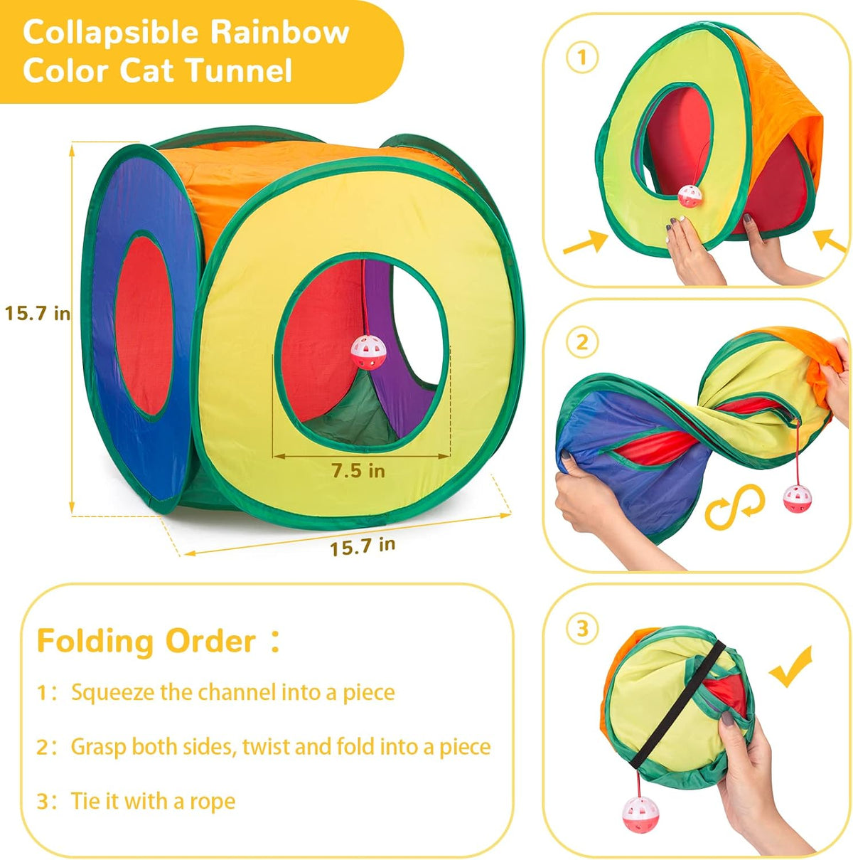Retro Shaw Cat Toys Bundle 33 Pack, Interactive Kitten Toys for Indoor Cats Kitty with Collapsible