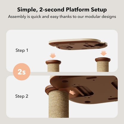 PETLIBRO Infinity Cat Tree Tower for Indoor Cats, Modular Design with Cat Bed, Toy, Felt Pads