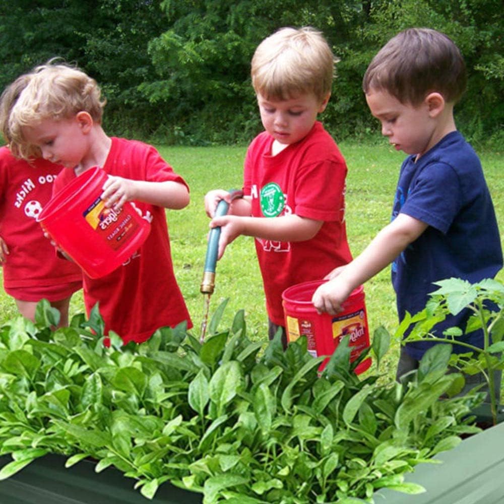 4x4x1ft Metal Raised Garden Bed Kit，Galvanized Garden Bed Box for Vegetables, Flowers, Herbs, and