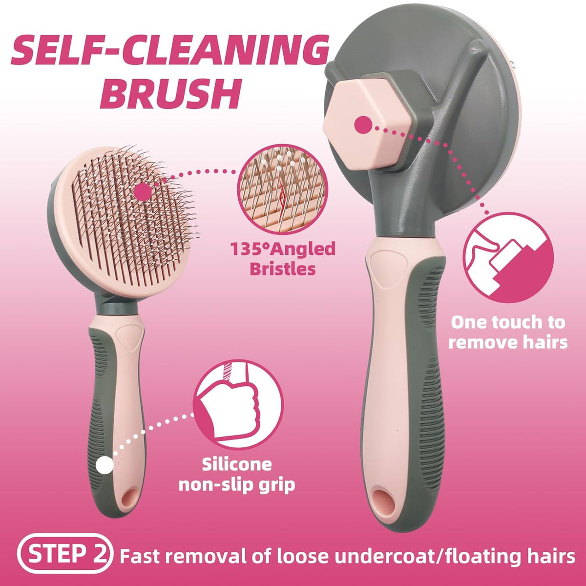 Pet Grooming Kit - 7 PCS Deshedding Brush Set with Slicker, Undercoat Rake, Bath Brush & Nail