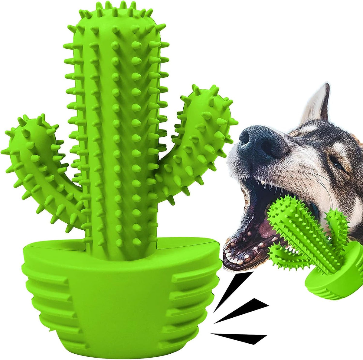 Dog Chew Toys, Toothbrush Stick Teeth Cleaning Brush Dental for Small Medium Large Dog, Rubber