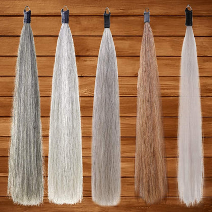 Horse Tail Extensions with Braided Horsehair Loop, Blunt Cut Bottom, 34-36 inches Long and 1 lb