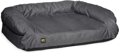 K9 Ballistics Tough Bolster Orthopedic Sofa Dog Bed with Removable Washable Cover - Durable, Water
