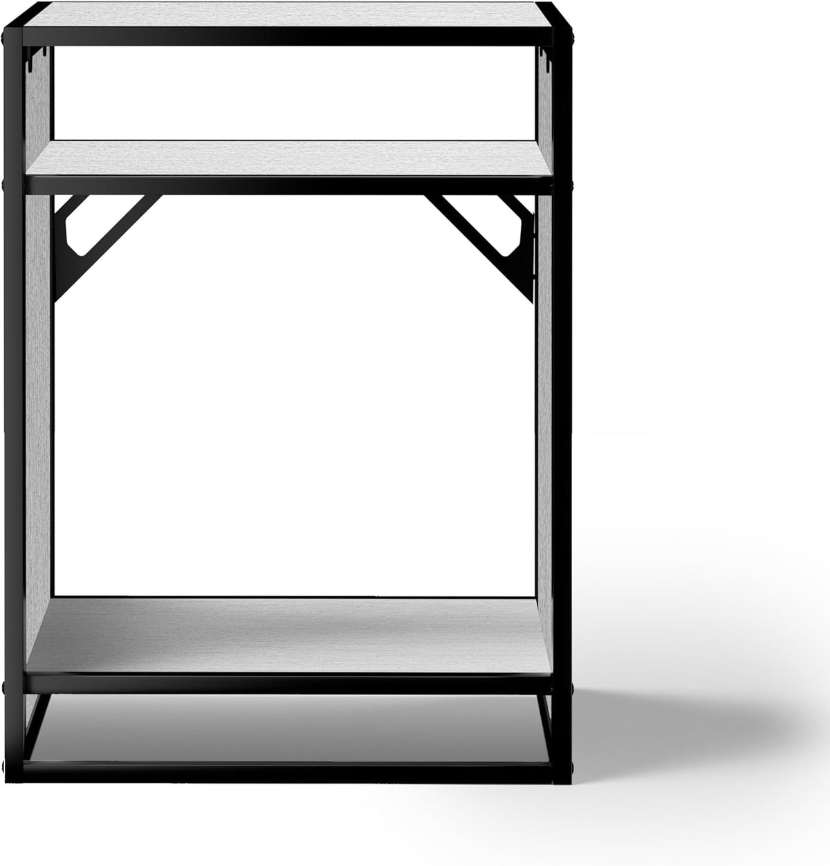 LANDEN Gray Metal Frame Stand, Three-Shelf for Fish Tanks up to 30 Gal, CLX60-60X45X80cm