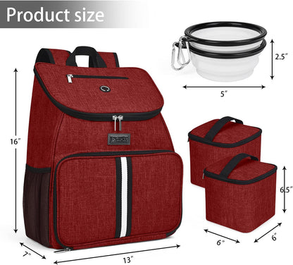 BAGLHER丨Dog Travel Bag, Airline Approved Pet Supplies Backpack, Dog Travel Backpack with 2 Silicone