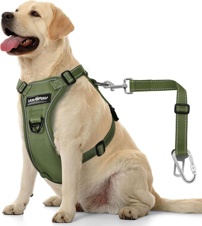 Dog Seat Belt Harness for Car, Dog Car Harness Adjustable Mesh Breathable & Dogs Seatbelt Safety