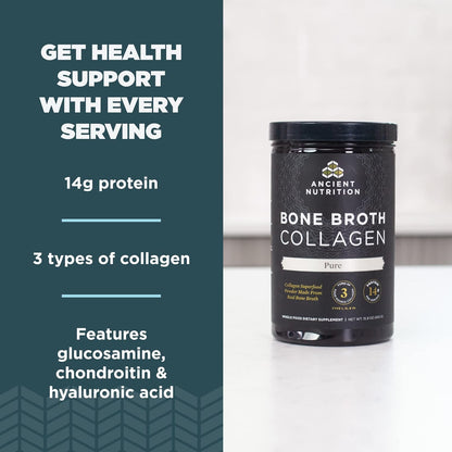 Ancient Nutrition Collagen Powder, Bone Broth Collagen, Pure, Hydrolyzed Multi Collagen Peptides