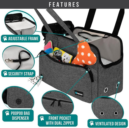 PetAmi Small Dog Purse Carrier, Soft-Sided Pet Carrier Bag with Pockets, Portable Puppy Cat Travel