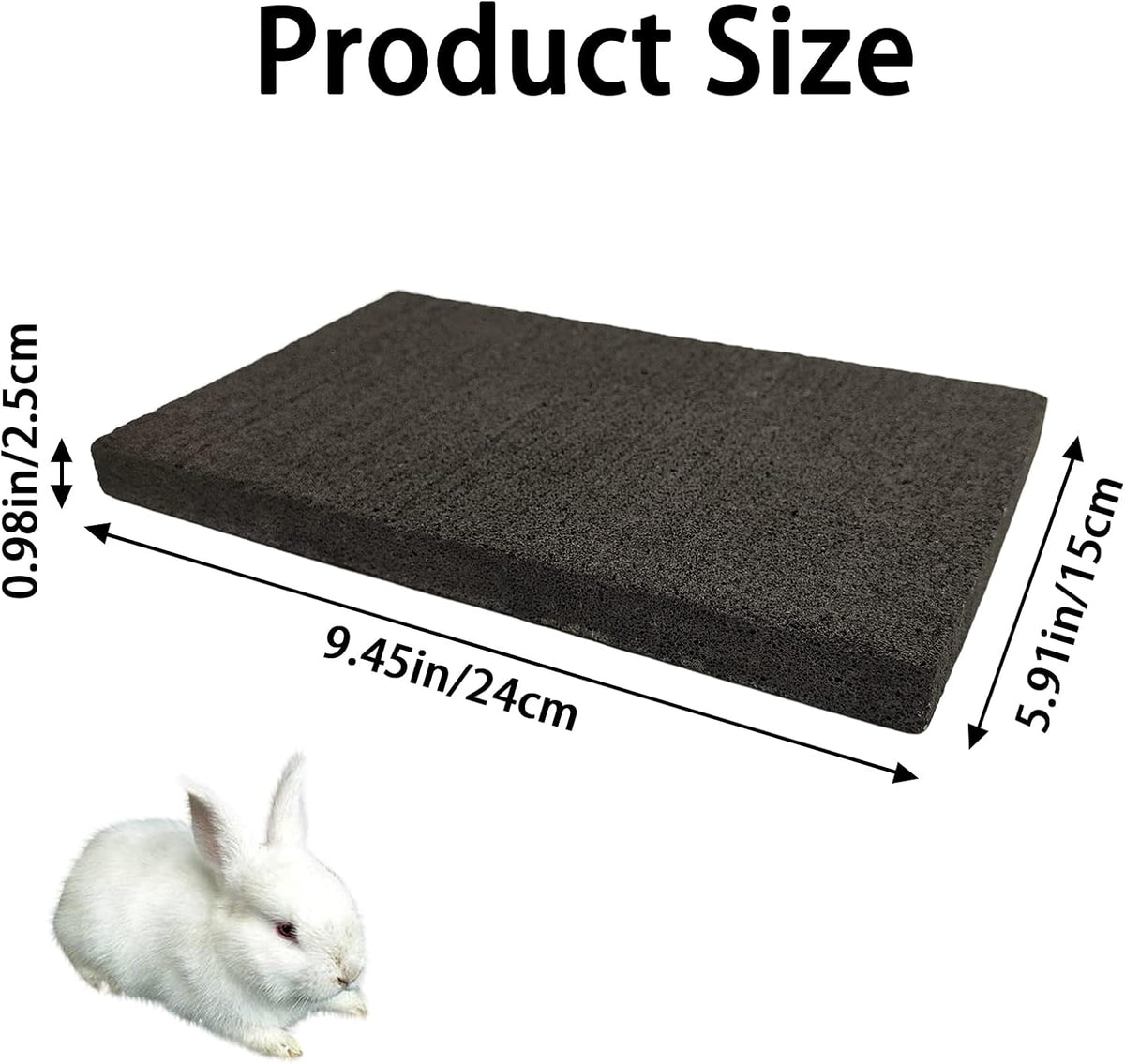 BNOSDM Rabbit Grinding Claw Pads 2 Pack Bunny Scratch Foot Pads Natural Hamster Lava Stone for