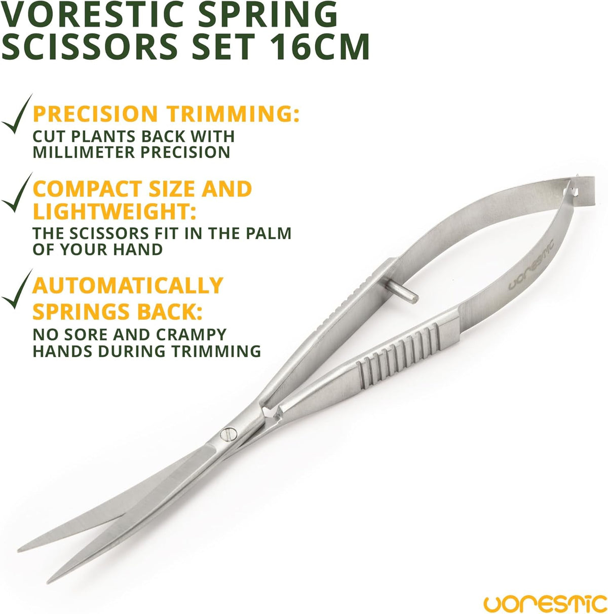 Aquarium Spring Scissors, 6.3 Inch Aquarium Scissors Spring, Aquascaping Spring Scissors, Terrarium