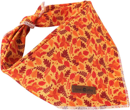 Lionet Paws Fall Dog Bandana for Small Medium Large Dogs, Cat Dog Kerchief Washable Dog Triangle