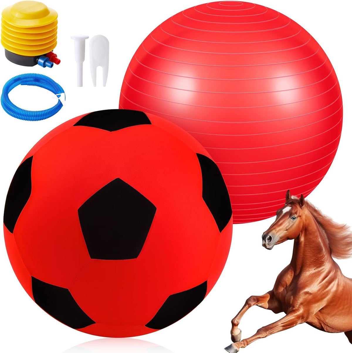 40inch Giant Herding Ball with Ball Cover Anti Burst Please Watch VCR for How to Inflation Horse