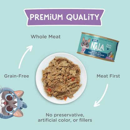 LOVE, NALA Grain-Free Wet Cat Food Pâté – 24 Pack – Natural Chicken & Fish Variety in Broth