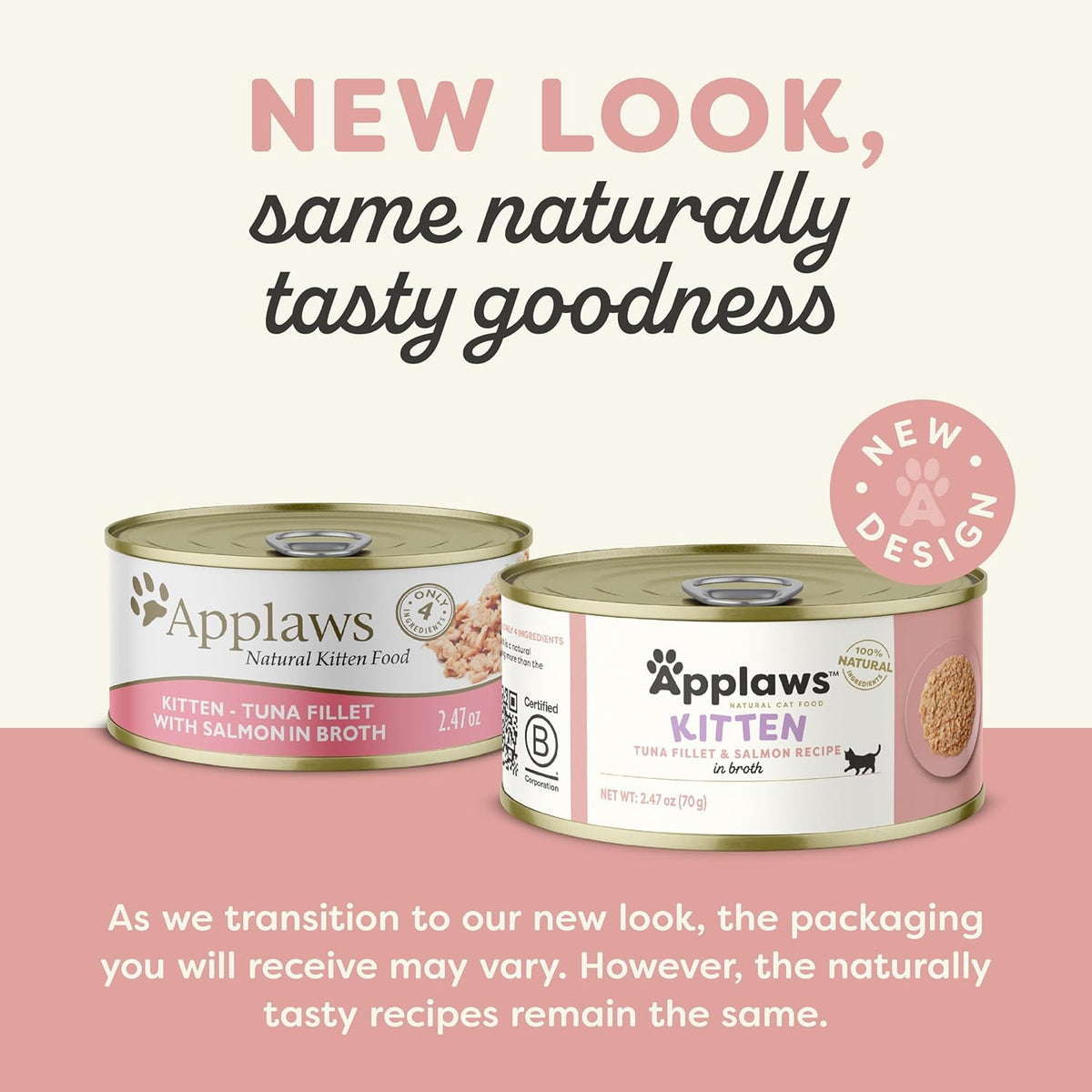 Applaws Natural Wet Kitten Food in Broth, Limited Ingredient Canned Wet Kitten Food, No Additives