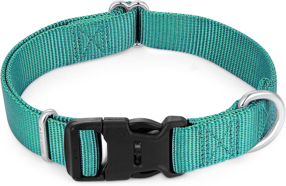 Mikivery Nylon Dog Collar with Quick Release Buckle Soft Adjustable Sturdy for Small Medium Large