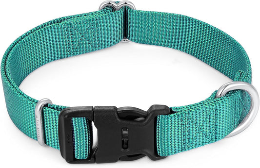 Mikivery Nylon Dog Collar with Quick Release Buckle Soft Adjustable Sturdy for Small Medium Large