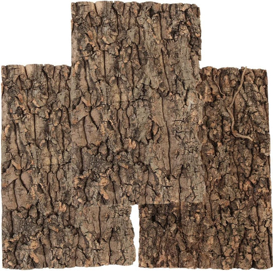 Totority Cork Bark 3Pcs Plants Decor Cork Terrarium Background, Cork Tile Background Decorative