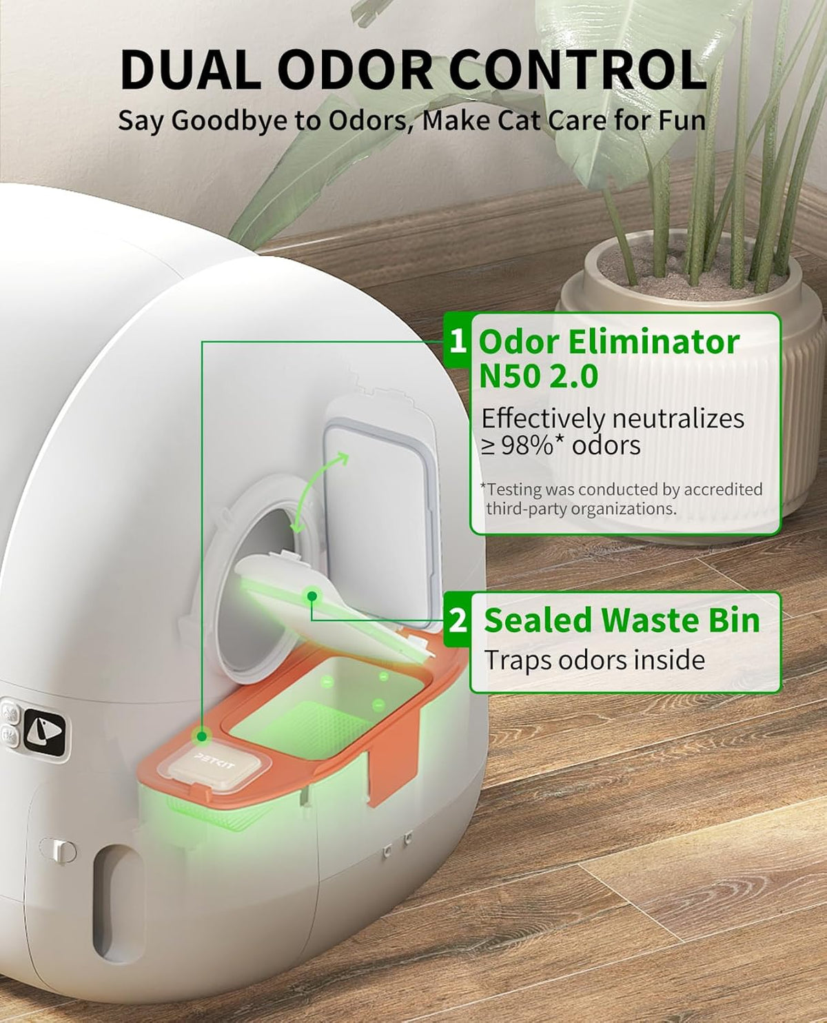 PETKIT PuraMax 2 Automatic Self-Cleaning Cat Litter Box, App Control Scoop-Free Litter Box with
