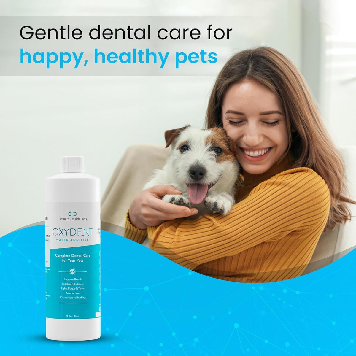 Oxydent Premium Pet Dental Care Solution - Pet Water Additive & Mouthwash for Teeth Cleaning