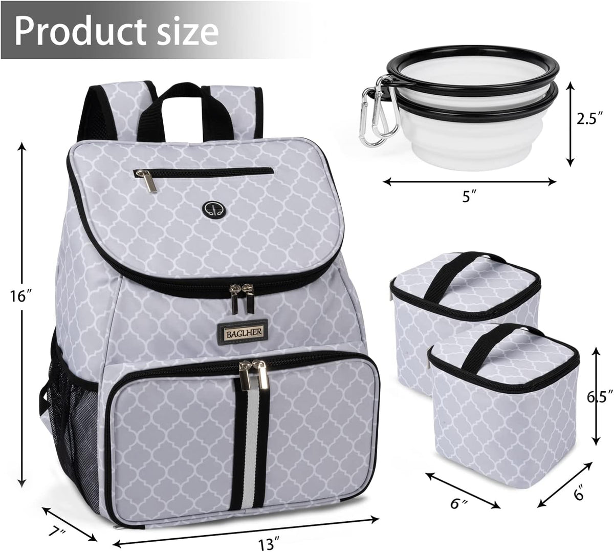 BAGLHER丨Dog Travel Bag, Airline Approved Pet Supplies Backpack, Dog Travel Backpack with 2 Silicone