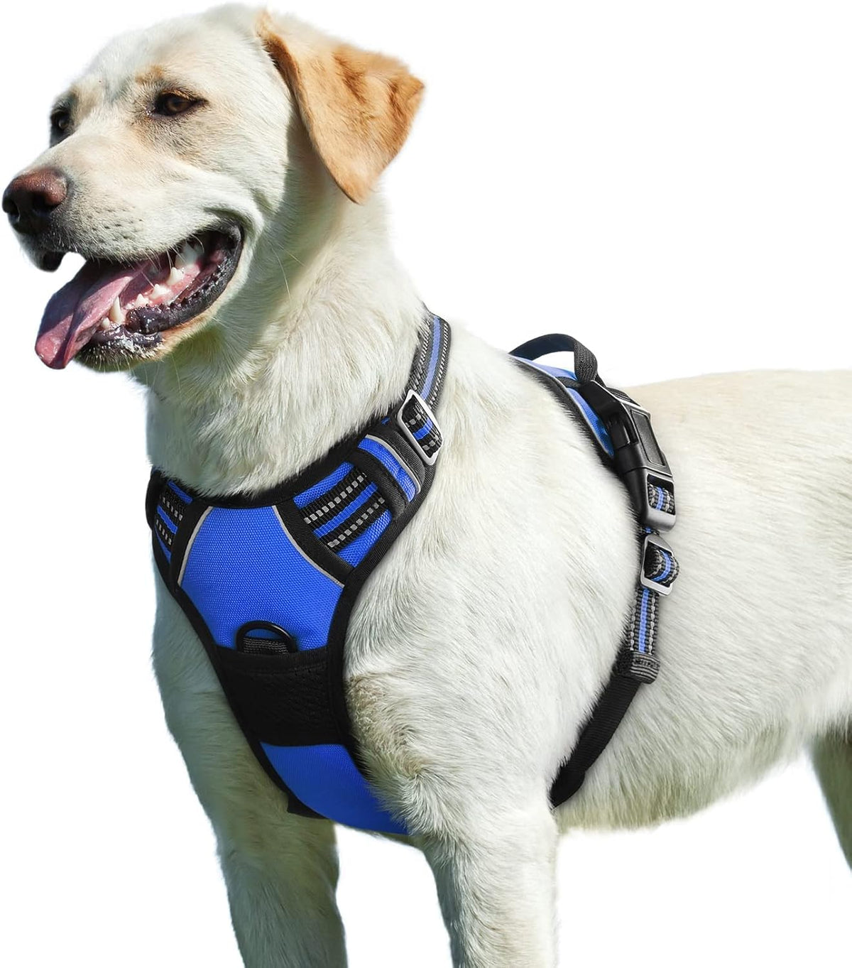 Eagloo Dog Harness for Large Dogs, No Pull Service Vest with Reflective Strips and Control Handle